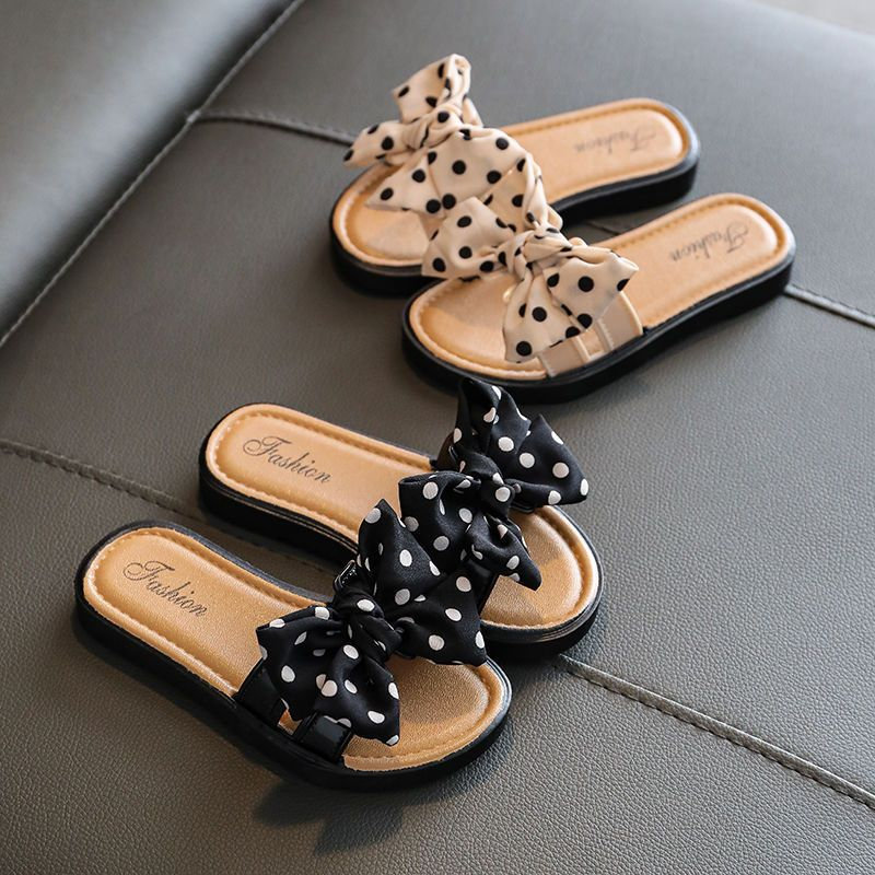 LITTLE POLKA RIBBON 1601 Sandal Anak Selop Karet Import Berkualitas 2-8 Tahun / Sandal  Selop Anak Perempuan PIta Terabru