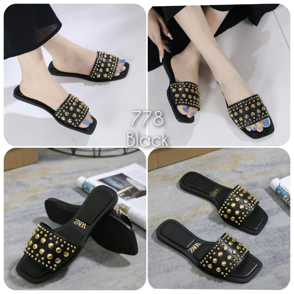 Sandal Wanita slop Z4R4 import kode 778