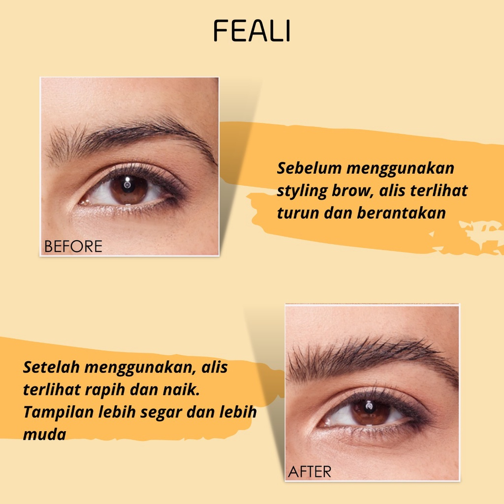 Feali Eyebrow Styling Soap Lift Brow Styling Soap / Waterproof Long Lasting Eyebrow Gel Pomade / PEMBENTUK ALIS GEL - BPOM