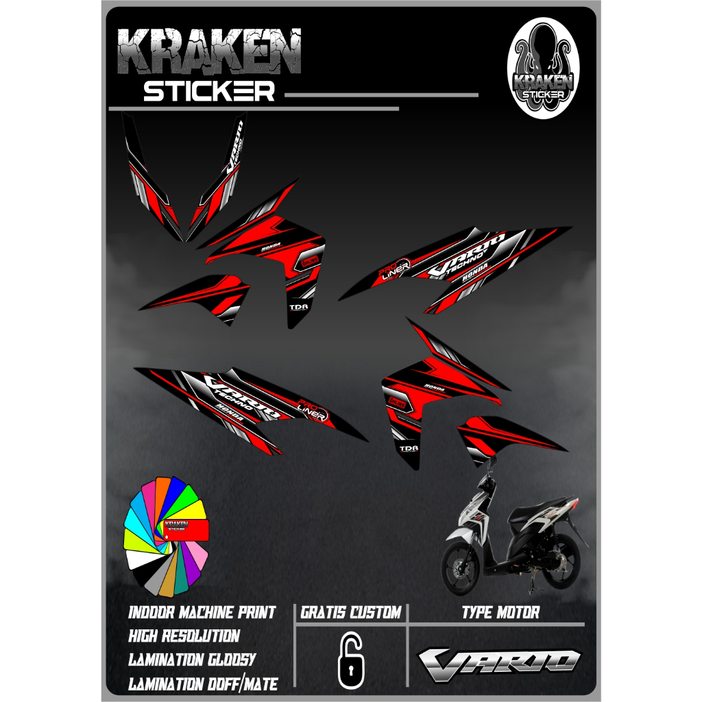 STRIPING STICKER VARIO TECHNO 110 STIKER VARIO TECHNO 110 NEW STICKER LIS LIST HONDA VARIO TECHNO 11