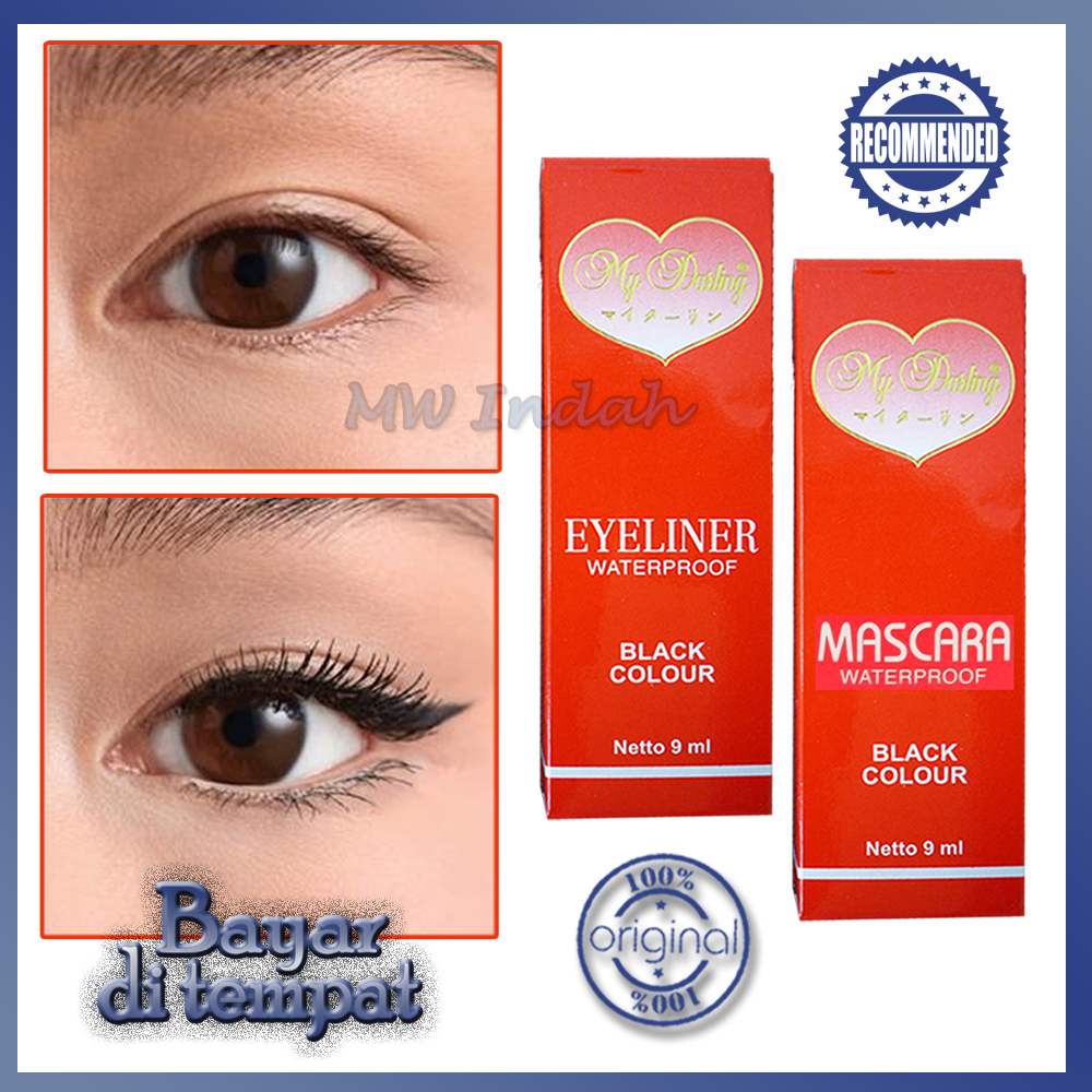Recomended Eyeliner Waterproof Mascara Tahan Lama Maskara 100% Ori BPOM Eyliner Paket 2in1 My Darlin