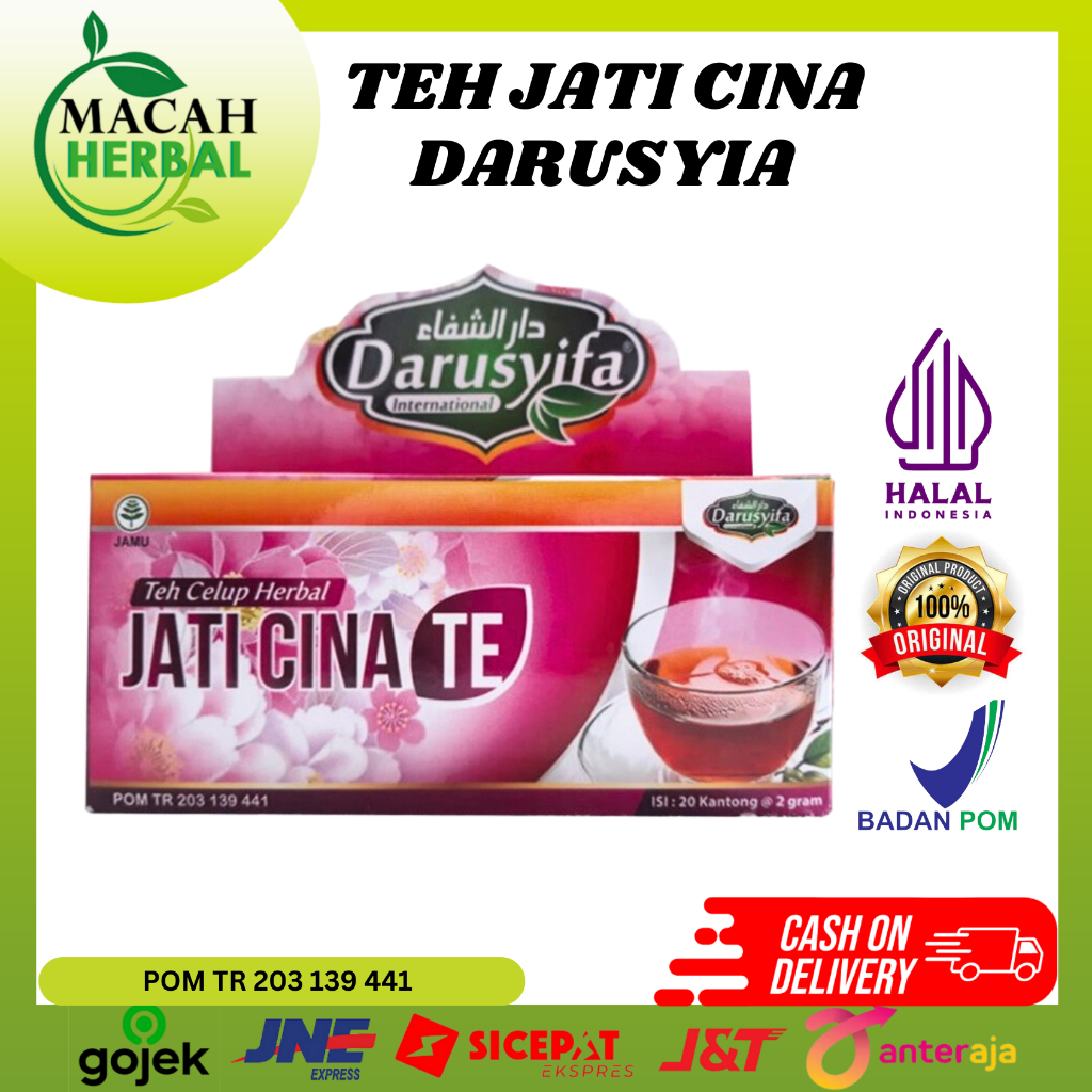 

MACAH HERBAL - TEH CELUP DAUN JATI CINA DARUSYIFA TEH PELANGSING DIET ALAMI TEH CELUP HERBAL ISI 20