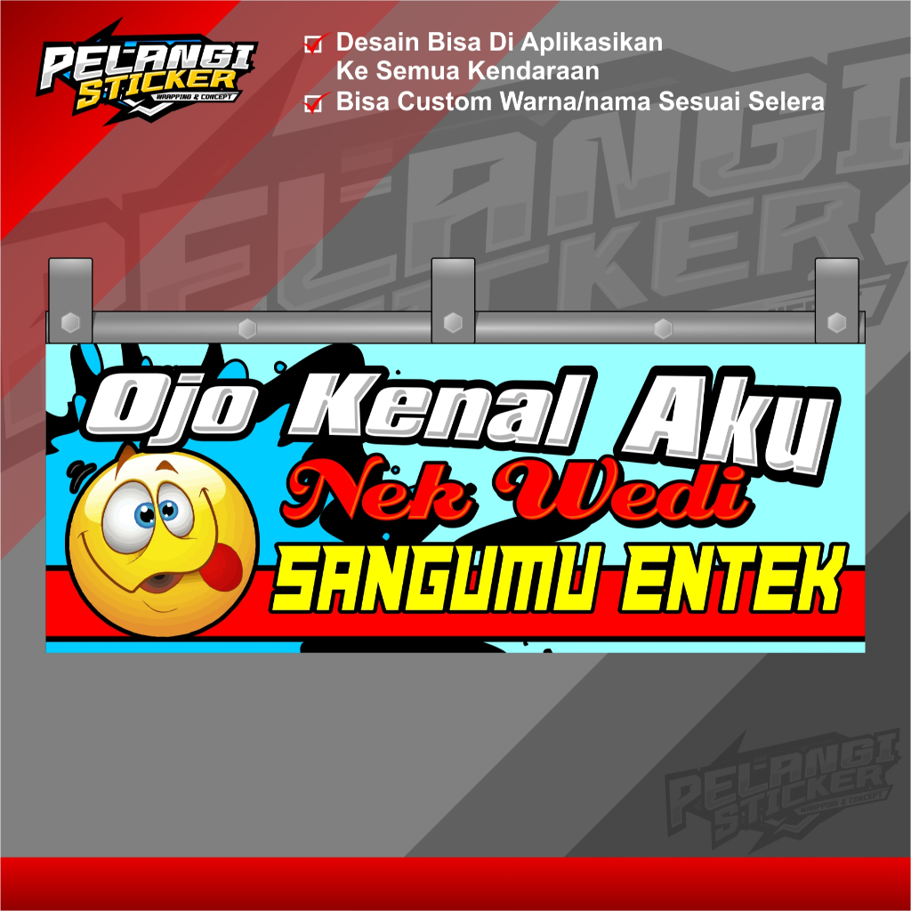 Stiker Karpet Belakang Truk Stiker Kepet Karpet Belakang Stiker Variasi Truck K4 truk 60x25cm printi