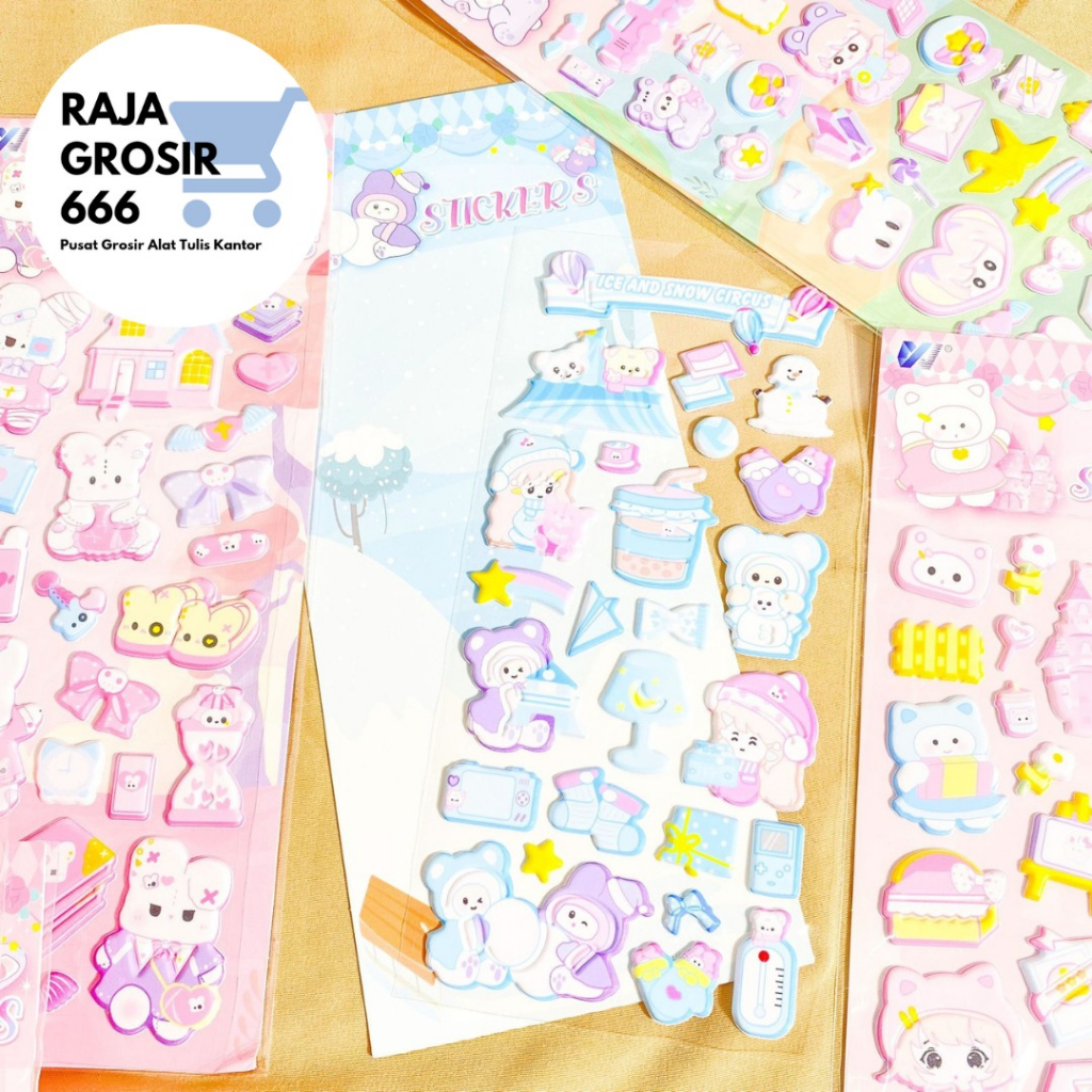 STIKER TIMBUL 3D KELINCI  WX-MA STICKER TERMURAH COD ORIGINAL BAGUS LUCU IMUT KADO UNIK