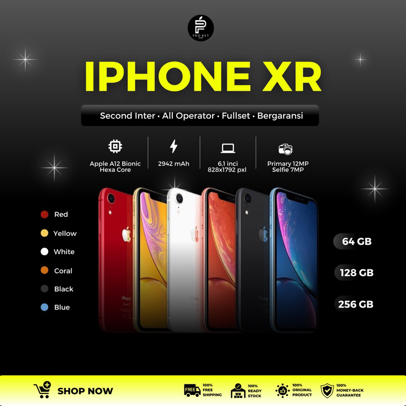 IP XR 64GB / 128GB / 256GB FULLSET LIKE NEW SECOND ORIGINAL