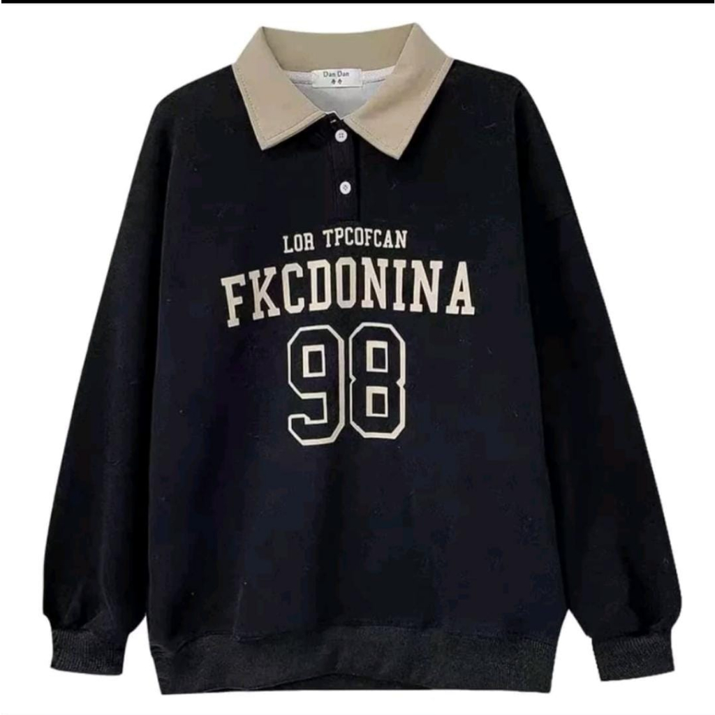 SWEATER COLLAR FKCDONINA CREWNECK OVERSIZE//SWEATER KEKINIAN TERBARU