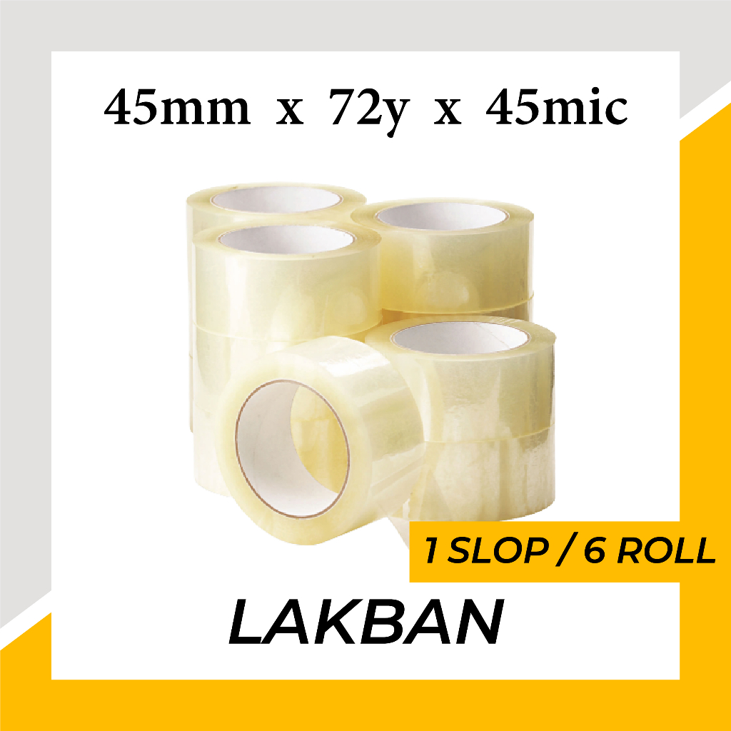

Promo - Murah | 1 Slop Lakban Bening 45mm x 72 Yard | Cuan Tape