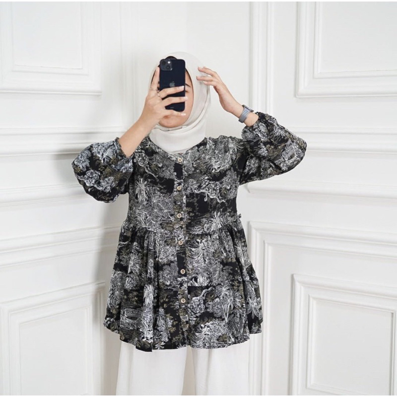 AIKO BLOUSE RAYON MOTIF