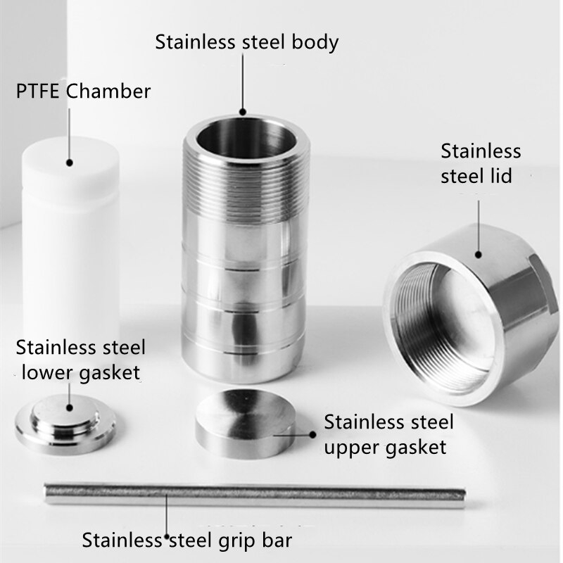 Hydrothermal Autoclave Reactor 100ml Teflon Chamber Synthesis