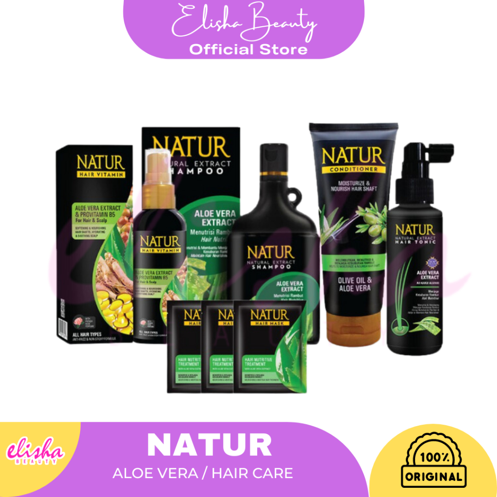 Elisha Beauty - Natur Aloe Vera Nutritive Treatment Series (Shampoo, Hair Vitamin, Hair Tonic, Conditoner, Hair Mask, Hair Serum)
