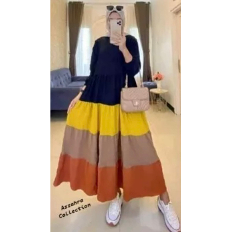 (BENGBEE) Gamis Midi Fuji / Gamis Midi / Gamis Midi Pelangi / Gamis Midi Terbaru