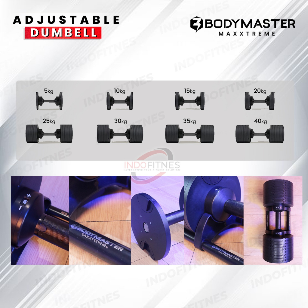 MAXXTREME 40KG Adjustable Dumbell BODYMASTER original- Barbell NuoBell