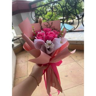 ROSE SOAP BOUQUET 5 STEM - BUKET BUNGA SABUN HADIAH KADO GIFT VALENTINE ULTAH ANNIVERSARY WISUDA - BUKET BUNGA