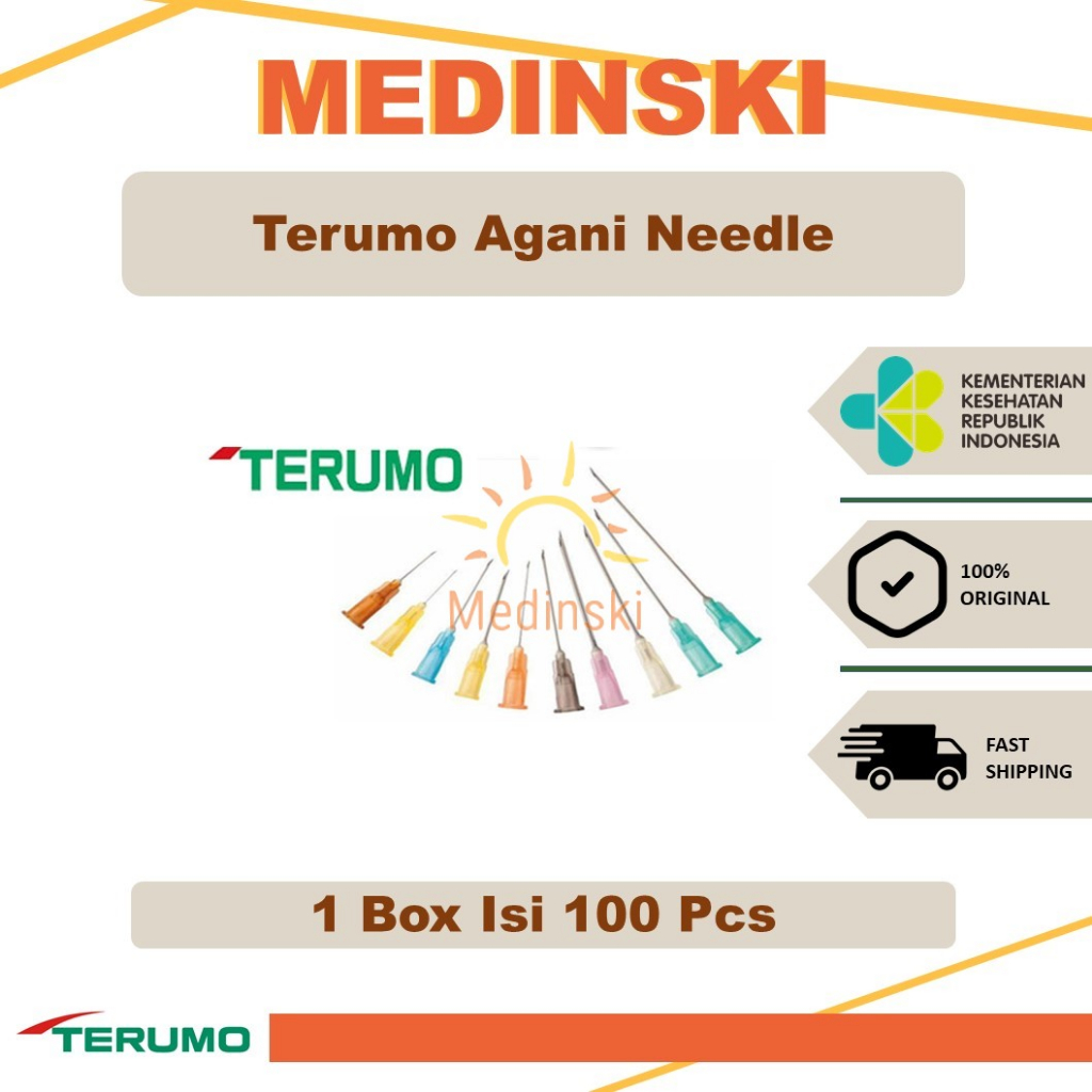 Terumo Agani 18G 19G 20G 21G 22G 23G 25G 26G 27G 30G Box Isi 100