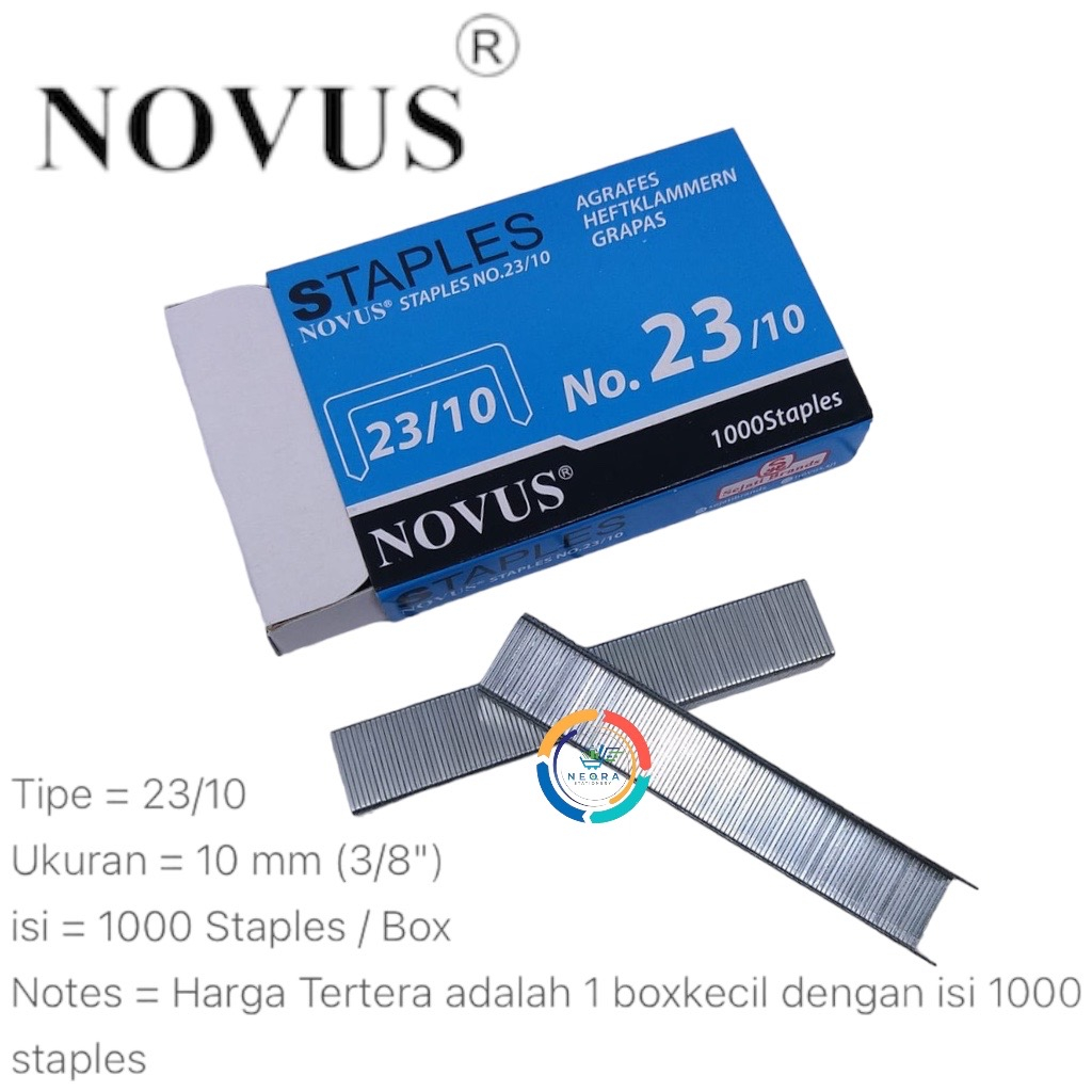 

Novus Isi Stapler Jilid 23/10 | Staples 10 mm