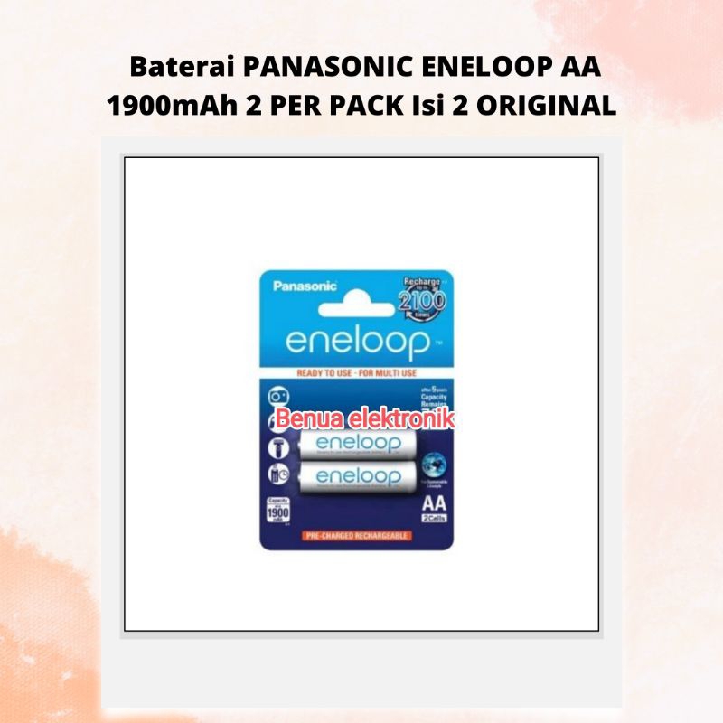 Promo Baterai PANASONIC ENELOOP AA 1900mAh PER PACK Isi 2 ORIGINAL