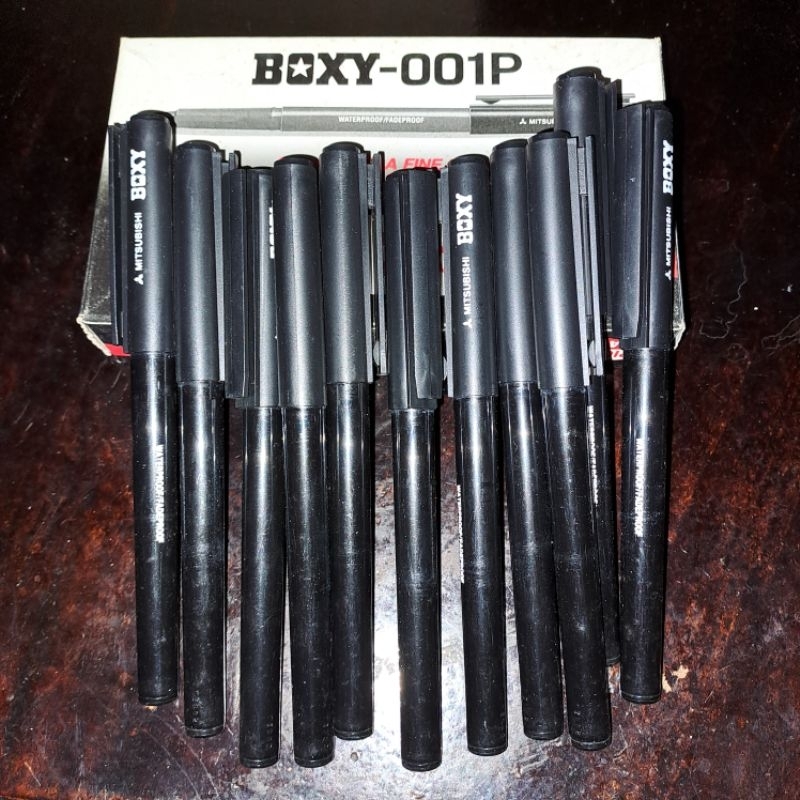 

10 PULPEN BOXY HITAM
