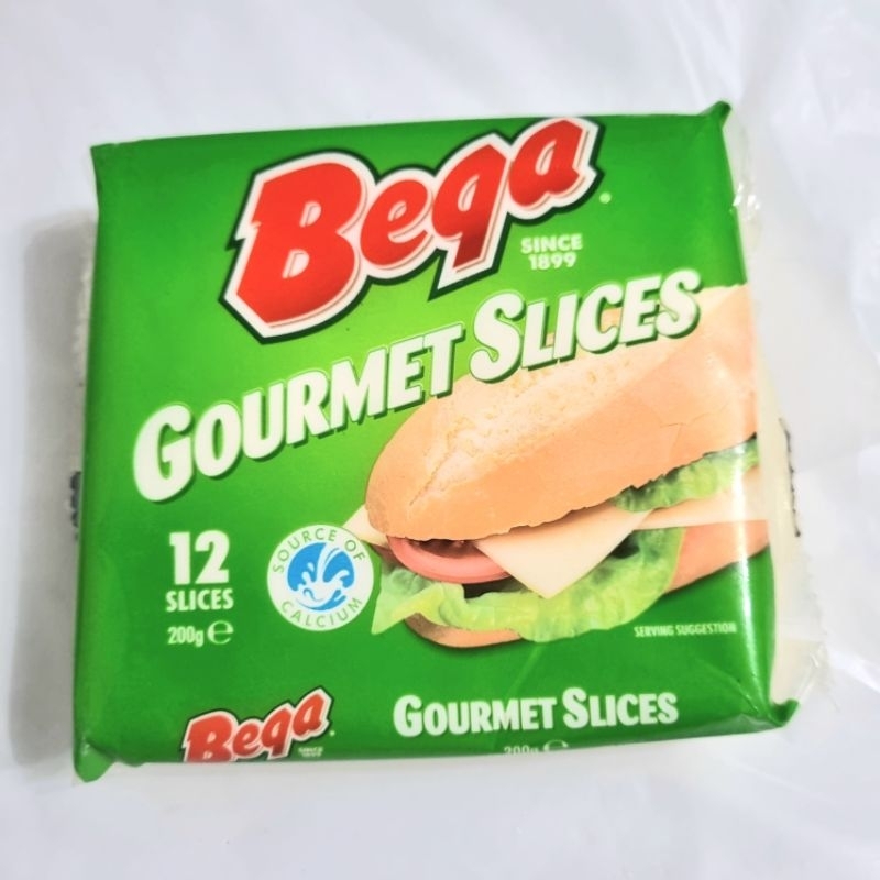 

keju bega gourmet slices cheddar cheese slice 12 lbr / bega dairymont