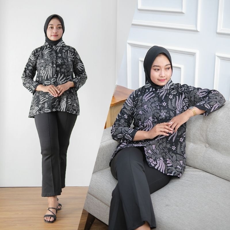 Blus Batik Sogan -Naira Batik