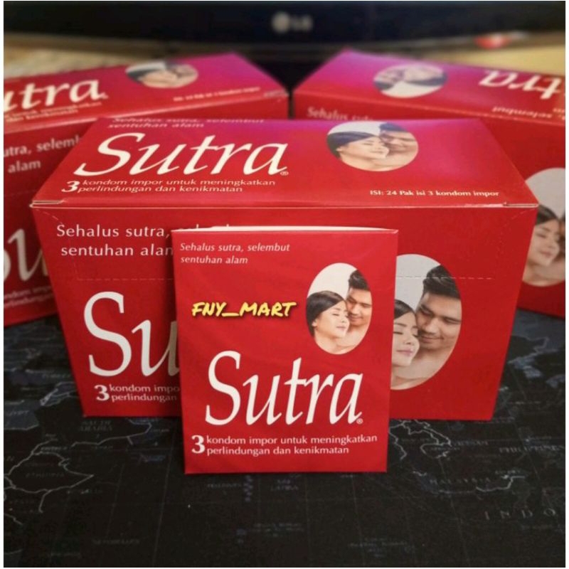 Kondom Sutra Merah ( isi 3 ) / Sutra Kondom Merah 1 set isi 3