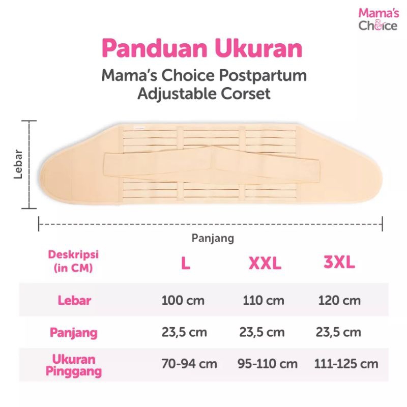 Mama's Choice Post Partum Corset - Korset Melahirkan