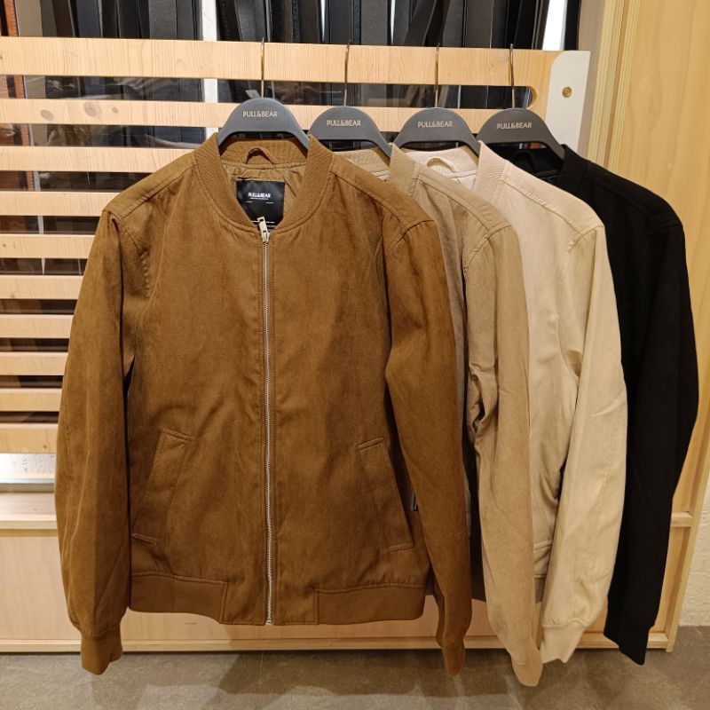 Jaket Bomber Suede MAN PULL&BEAR jastip (jasa titip)