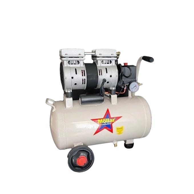 Kompresor Mollar 3/4HP 24Liter Portable Mollar Oiless Silent Compressor AC-1024S Tabung Besar
