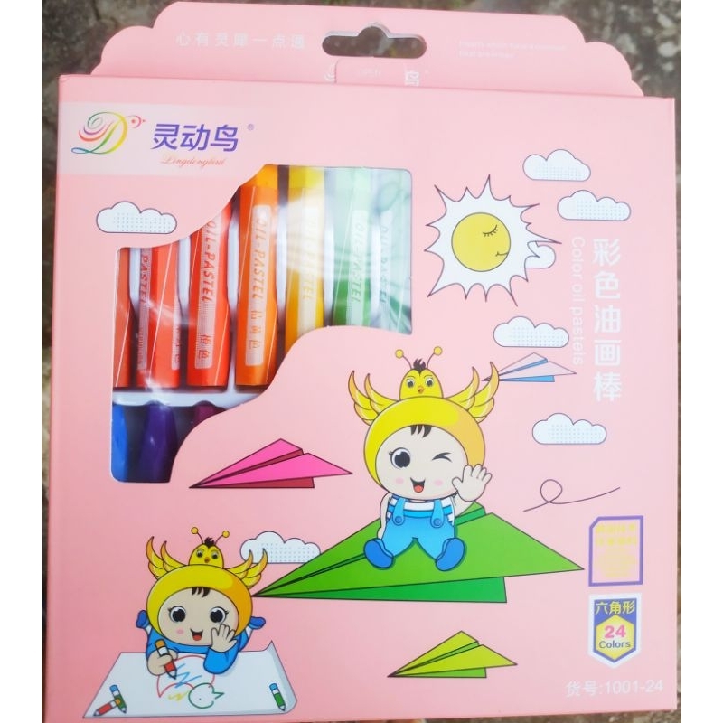 

Crayon 24 warna, Krayon set 24 warna, Murah anak anak, Oil pastel bagus. Cover serie pink, pesawat kertas