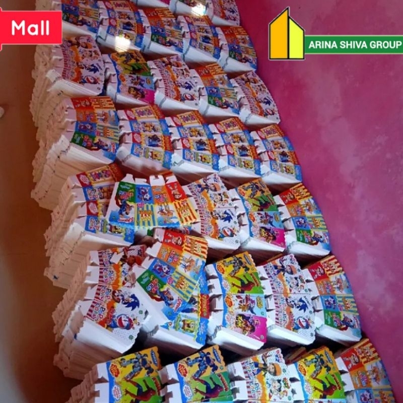 

300 LEMBAR KERTAS POPCORN 12 × 6 PAPER CRAFT KARTON POPCORN BERKUALITAS | KARDUS KEMASAN POPCORN UKURAN 12 × 6 PRODUK TERBARU | ARINA SHIVA GROUP 100