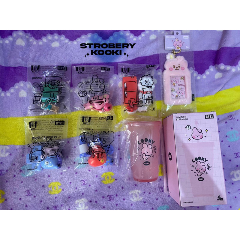 BT21 OFFICIAL BTS GIFURAN KFC TUMBLER, CARD HOLDER COOKY JUNGKOOK MURAH