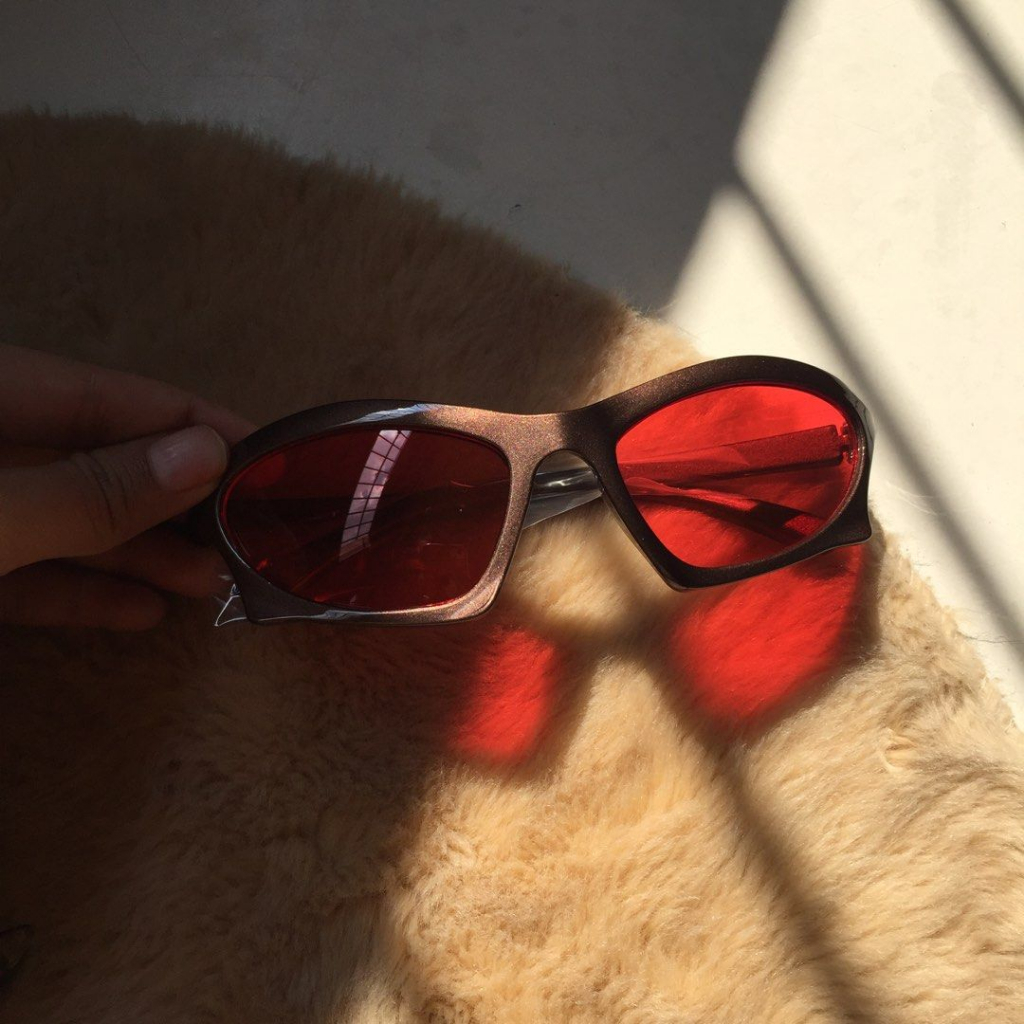 Red Brown Balenciagaa gold justin bieber googles goggles googgles kacamata hitam pria justice tour g