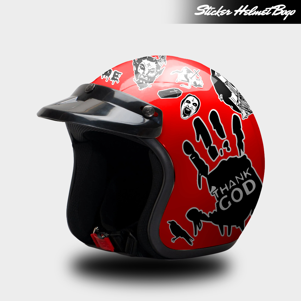 Stiker Setiker helm Bogo Carglos