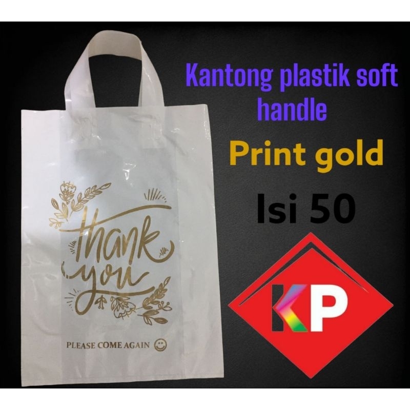 isi 50! Kantong plastik soft handle UK.35/25*35 ,Tas plastik,Plastik belanjaan,plastik baju