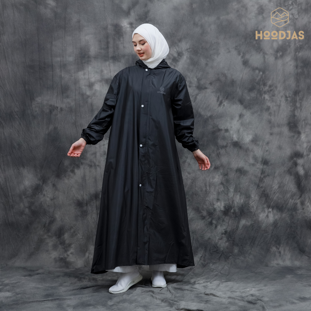 HOODJAS Jas Hujan Gamis / Jas Hujan Hijab / Jas Hujan Dewasa Wanita Muslimah / Jas Hujan Rok