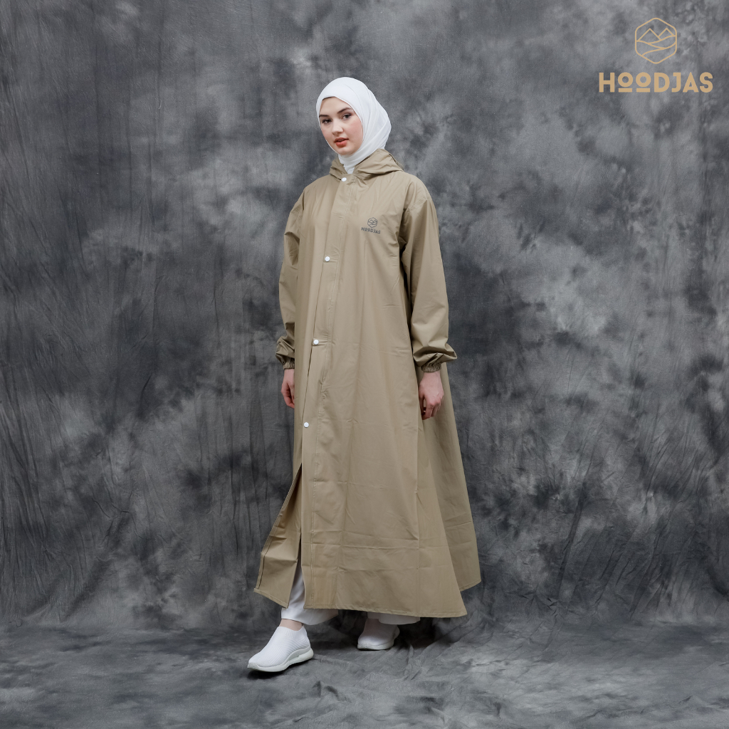 HOODJAS Jas Hujan Wanita Muslimah Model Gamis Kamila Bahan PVC 0,25