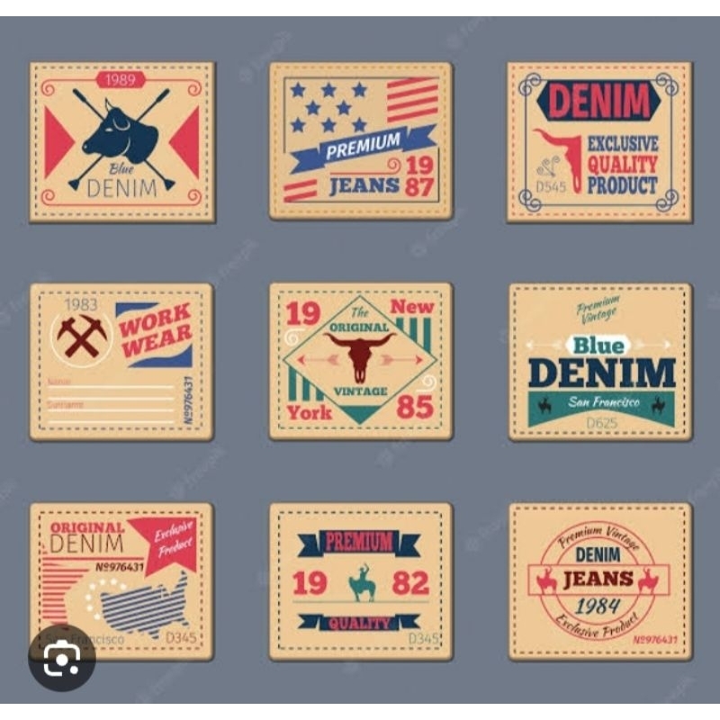 Label laken celana jeans anti air antiluntur