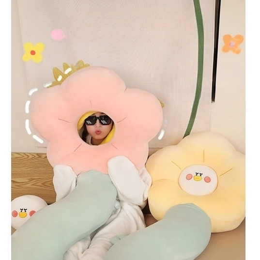 Mainan anak Boneka bantal guling bunga pisuke No Face Pink bahan plush import hadiah ulang tahun anak