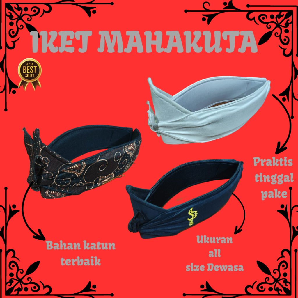 IKET KEPALA SUNDA PRAKTIS / IKET KEPALA PRIA KEREN / IKET KEPALA JAWA / UDENG SUNDA / UDENG JAWA / U