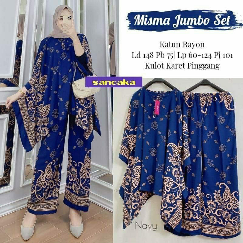 Setelan Wanita Misma Jumbo Rayon Premium | Setelan Wanita| BATIK WAKA | RAYON PREMIUM | Premium Quality | COD