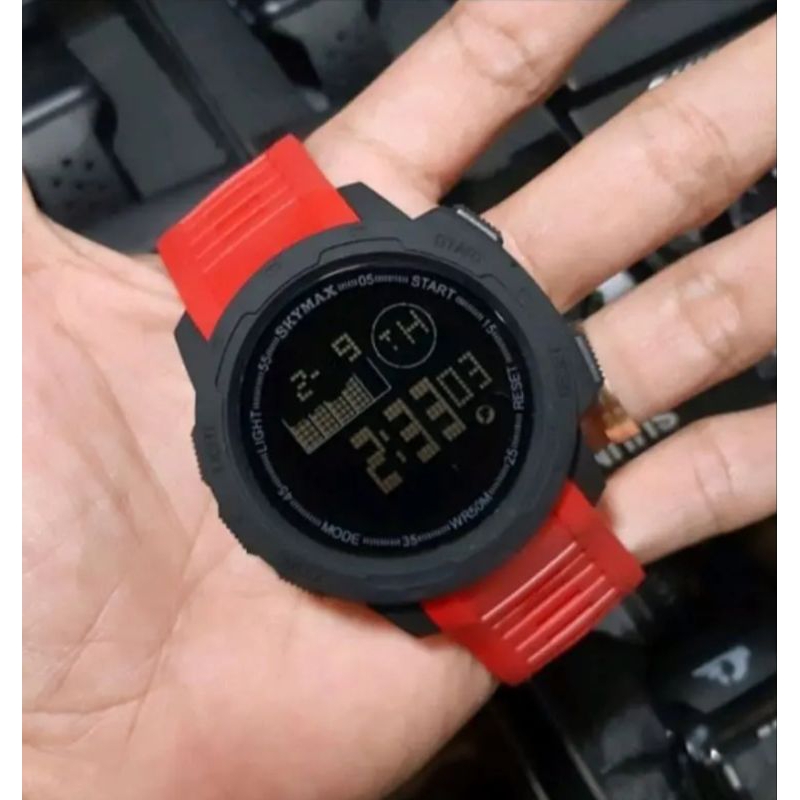 Jam Tangan Skymax 2021 Waterproof Tali Rubber Jam Tangan Pria Digital Tahan Air