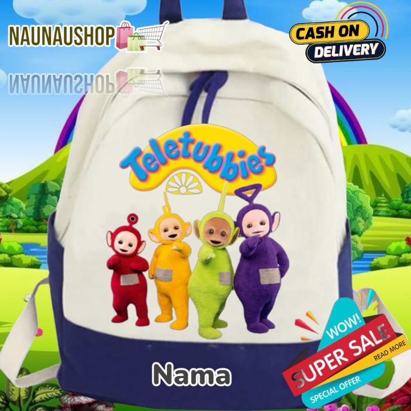 tas ransel anak LUCU / tas sekolah SD TK motif TELETUBBIES