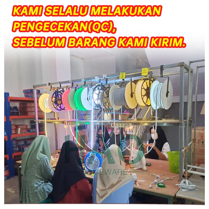 Paket Lampu Led Selang SDM5050 IP67 220Volt 1m 2m 3m 4m 5m 5meter Hias Plafon Waterproof Indoor Outd