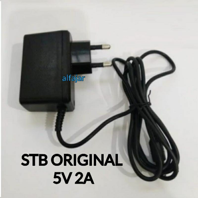 ADAPTOR Power Charger 5V STB Set Top Box DVB T2 Matrix Apple Kuning