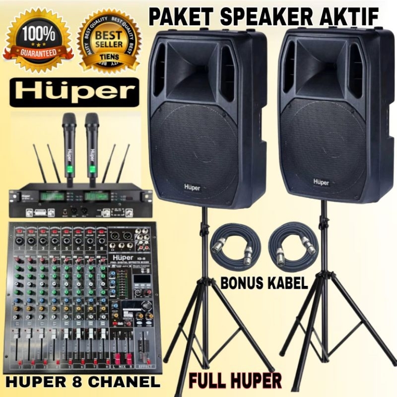 PAKET SOUND SYSTEM SPEAKER AKTIF HUPER ORIGINAL(FULL HUPER)