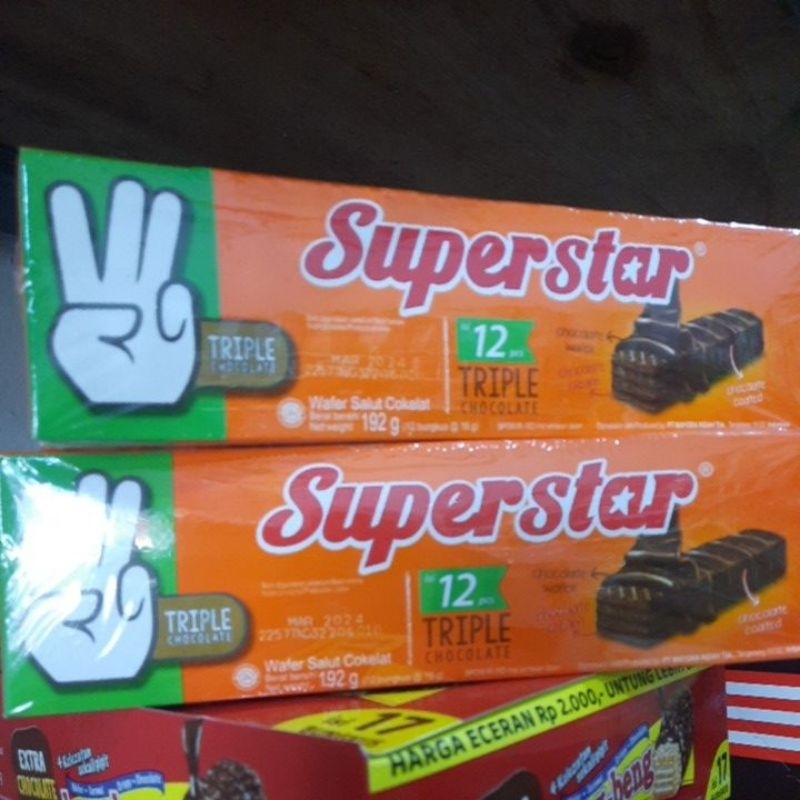 

WAFER SUPERSTAR @1000 Rasa Coklat Isi 12pcs