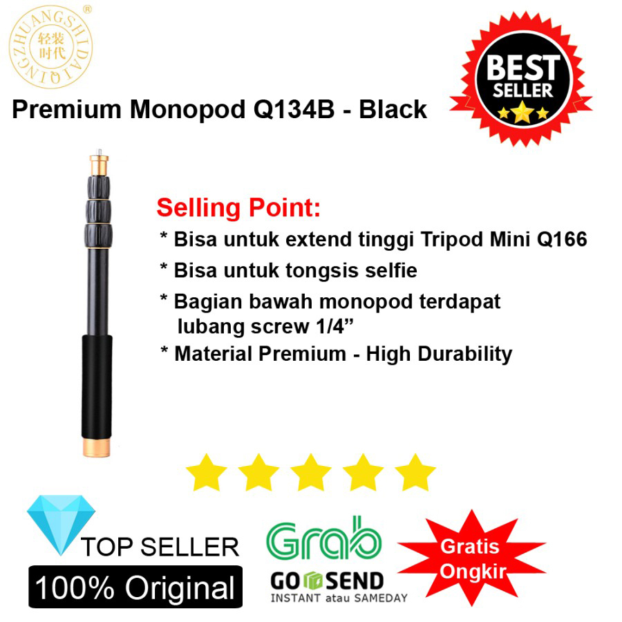 QZSD Monopod Q148B - Premium Monopod Tongsis DSLR Mirrorless Camera