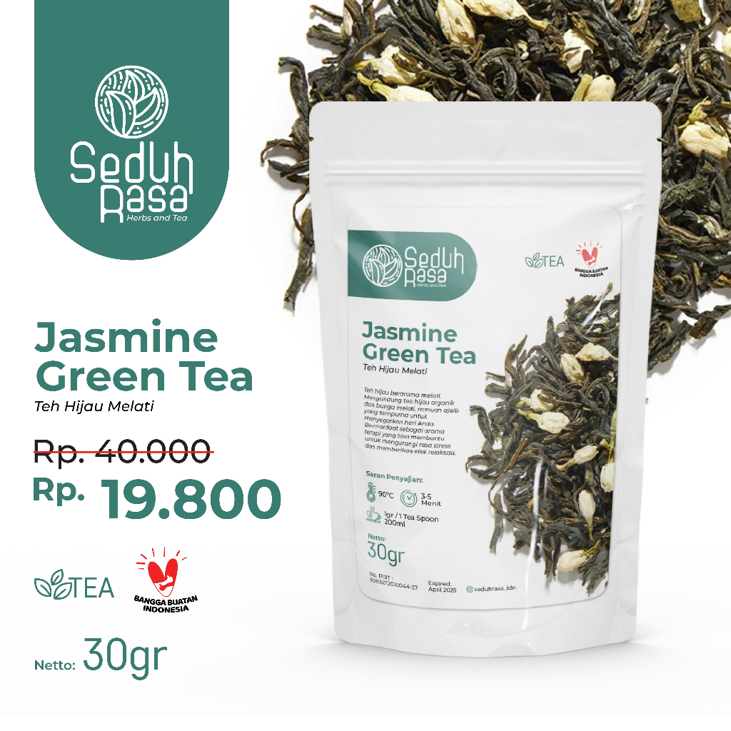 SEDUH Jasmine Green Tea / Teh Hijau Melati Premium - 30gr