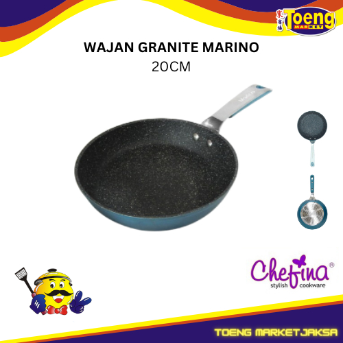 WAJAN GRANITE MARINO OPEN FRYING PAN 20CM CHEFINA