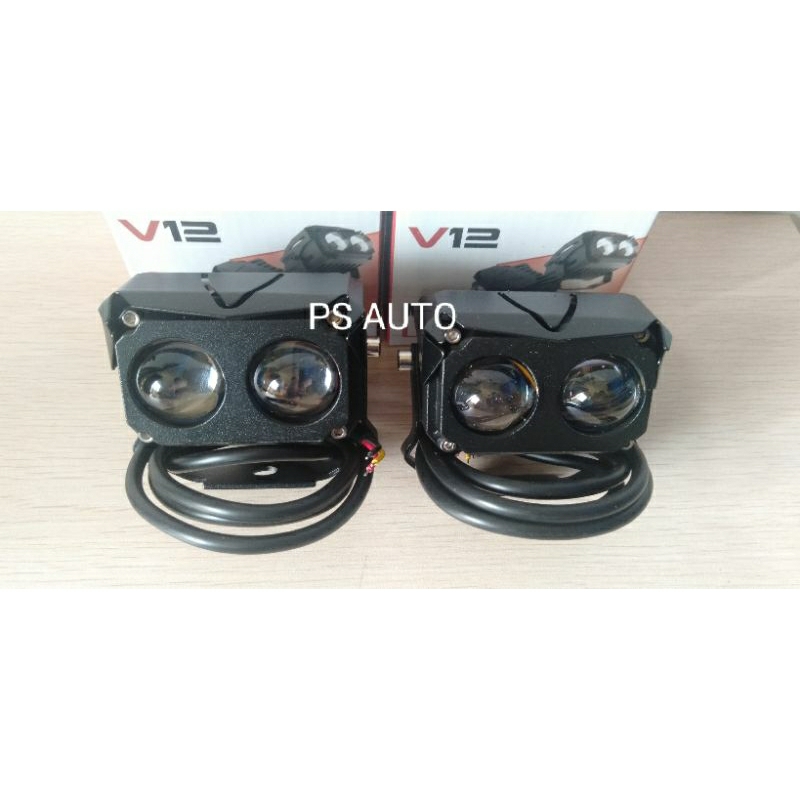 LAMPU SOROT LED 2 MATA / LAMPU MOBIL LASER 2 MATA / LAMPU TEMBAK LED 2 MATA