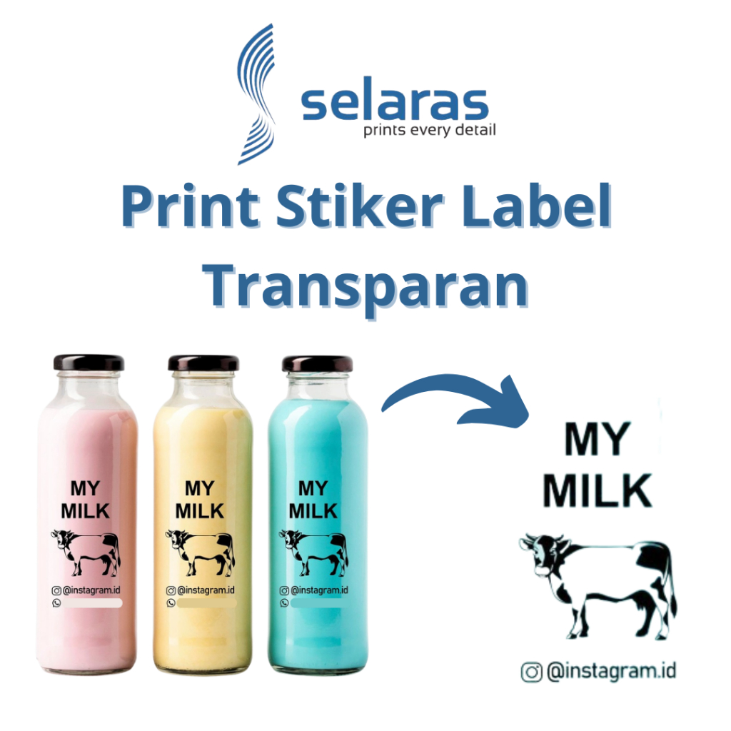 

Cetak / Print Stiker Label Transparan Vinyl A3 Tahan Air Untuk Kemasan Botol / Toples